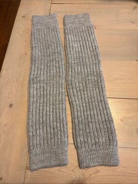 Knit Ribbed arm/ Leg Warmers in Light Gray